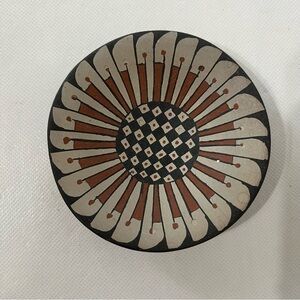 Vintage Sara Corona Signed Native American Mini Pottery Bowl